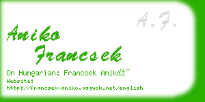 aniko francsek business card